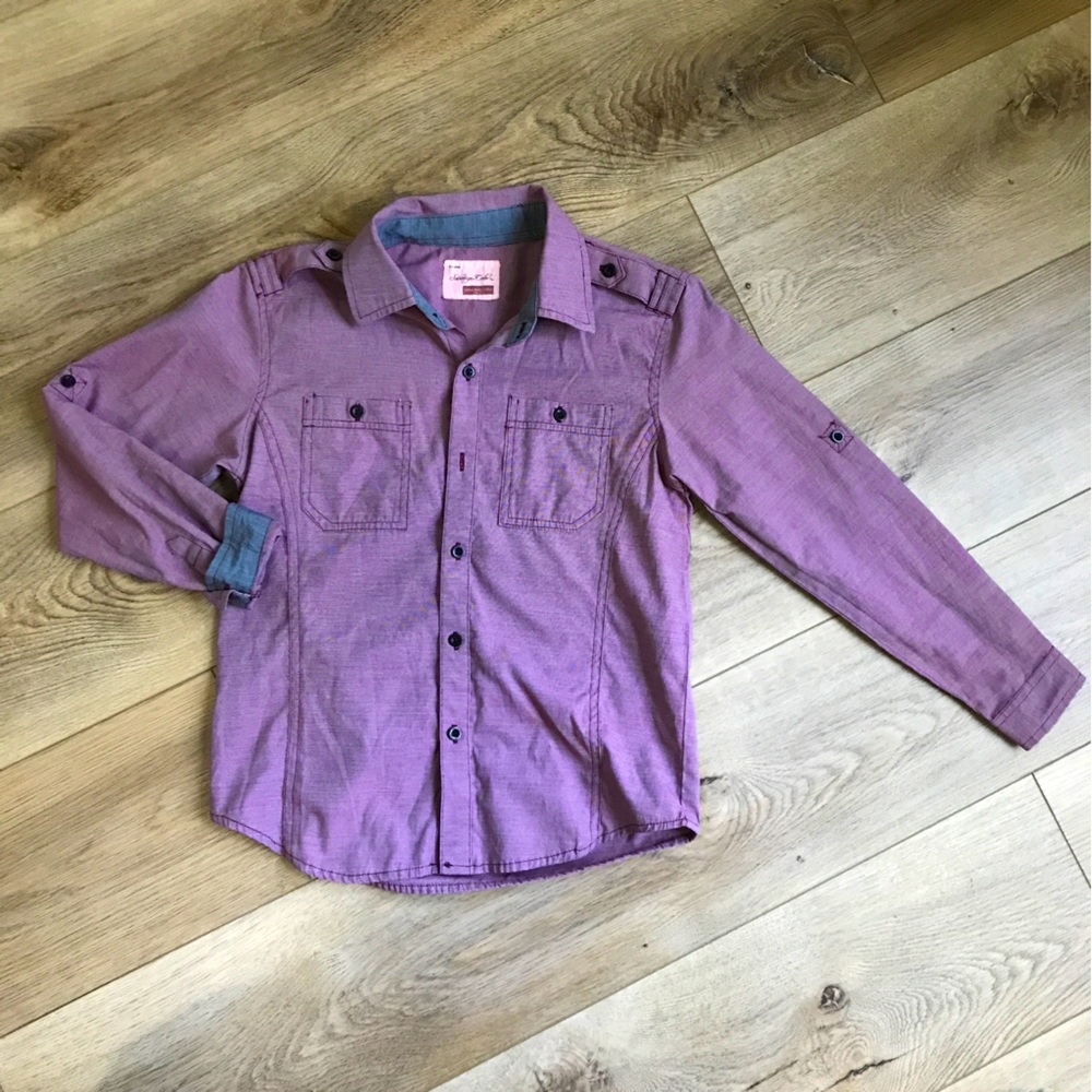 🔴 3 for $25 🔴 Long Sleeve Button Down Shirt, Burgundy • Sovereign Code sz 6